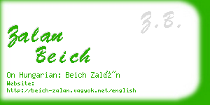 zalan beich business card